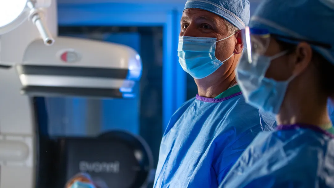Dr. Lefler with C-arm equipment