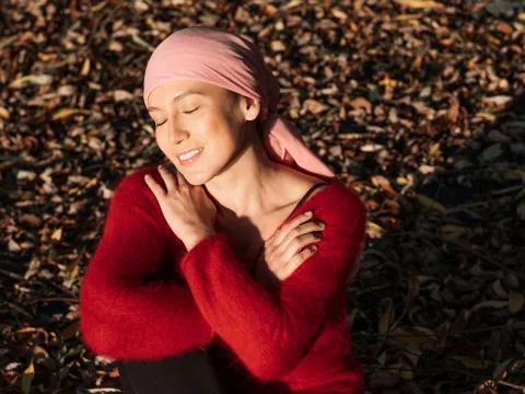 Breast Cancer Woman Smiling Outdoors