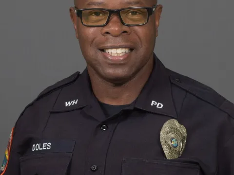 Police officer Derrick Doles in his uniform