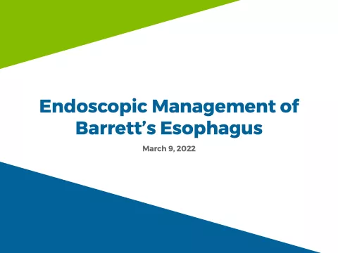 Endoscopic Management of Barrett’s Esophagus thumbnail.