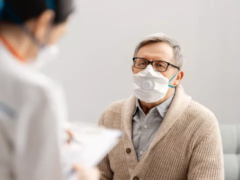 Man seeing his doctor