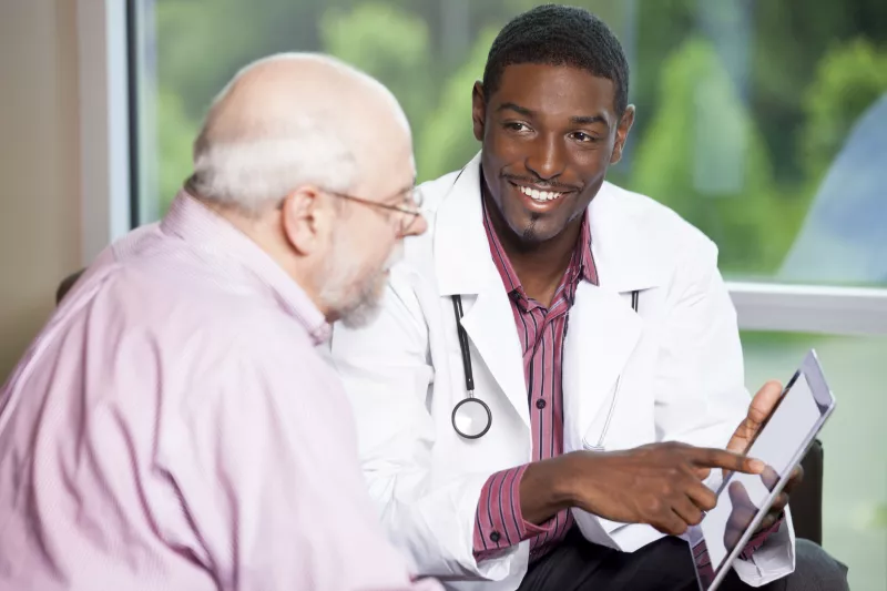 Man Seeing Results of his Test