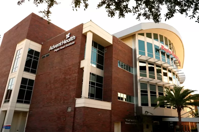 Exterior of AdventHealth Pepin Heart Institute.