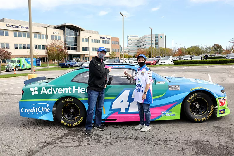 No. 42 AdventHealth Chevrolet Accented in Pink  to Highlight Breast Cancer Awareness, Honor Local Survivor 