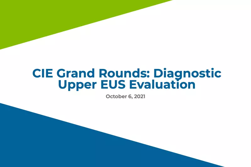 CIE Grand Rounds: Diagnostic Upper EUS Evaluation