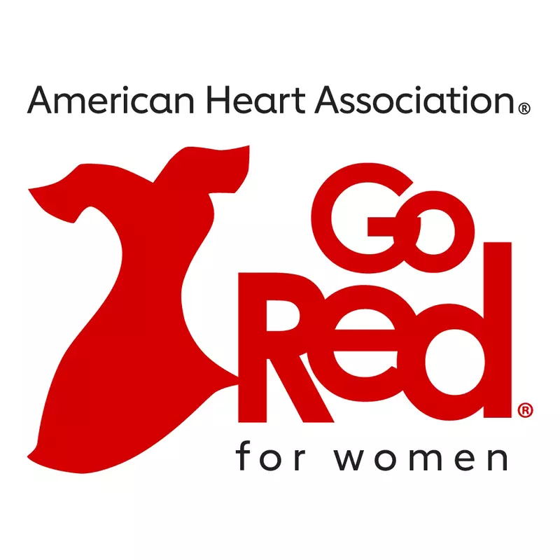 American Heart Association Go Red for Women Logo.