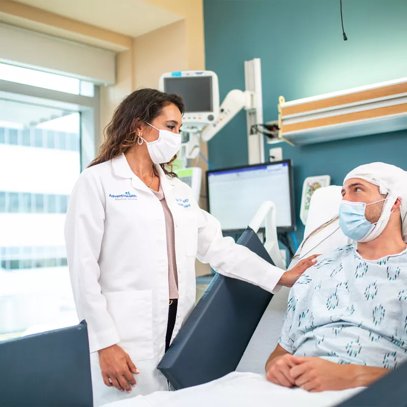 Physician talking with an Epilepsy patient.